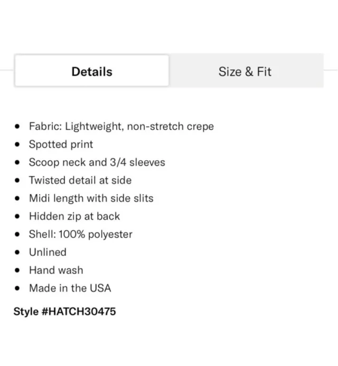Hatch Maternity Women’s THE LAUREN DRESS Black $328 NEW