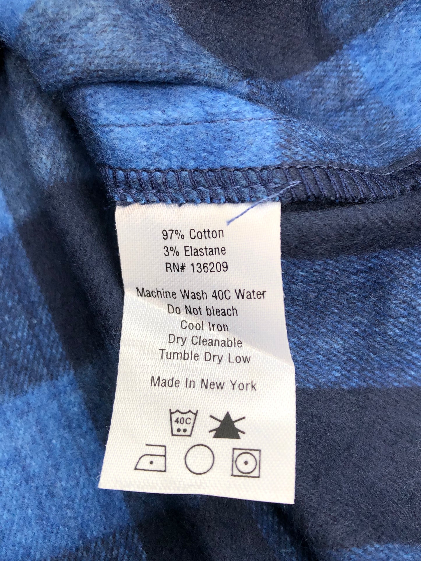 Hatch Maternity Women’s THE DELFINA TOP Blue Plaid Cotton $168 NEW