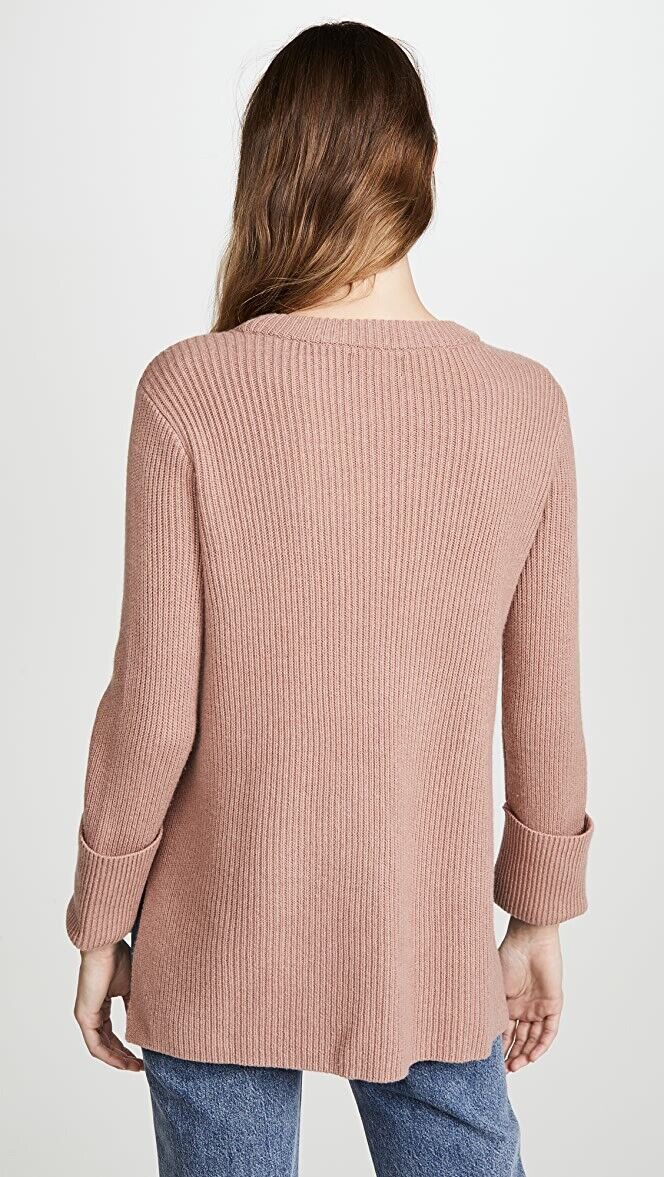 Hatch Maternity Women's THE CECILE SWEATER Rosewood Pink Merino Wool/Cashmere $298 NEW