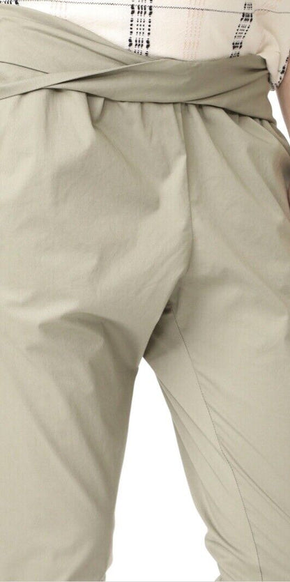 Hatch Maternity THE IPEK PANT Twist Gathered Waist Poplin Crop Trouser Pant $188 NEW