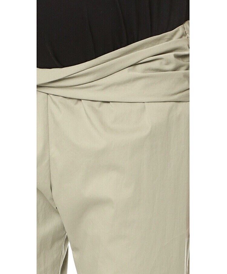 Hatch Maternity THE IPEK PANT Twist Gathered Waist Poplin Crop Trouser Pant $188 NEW