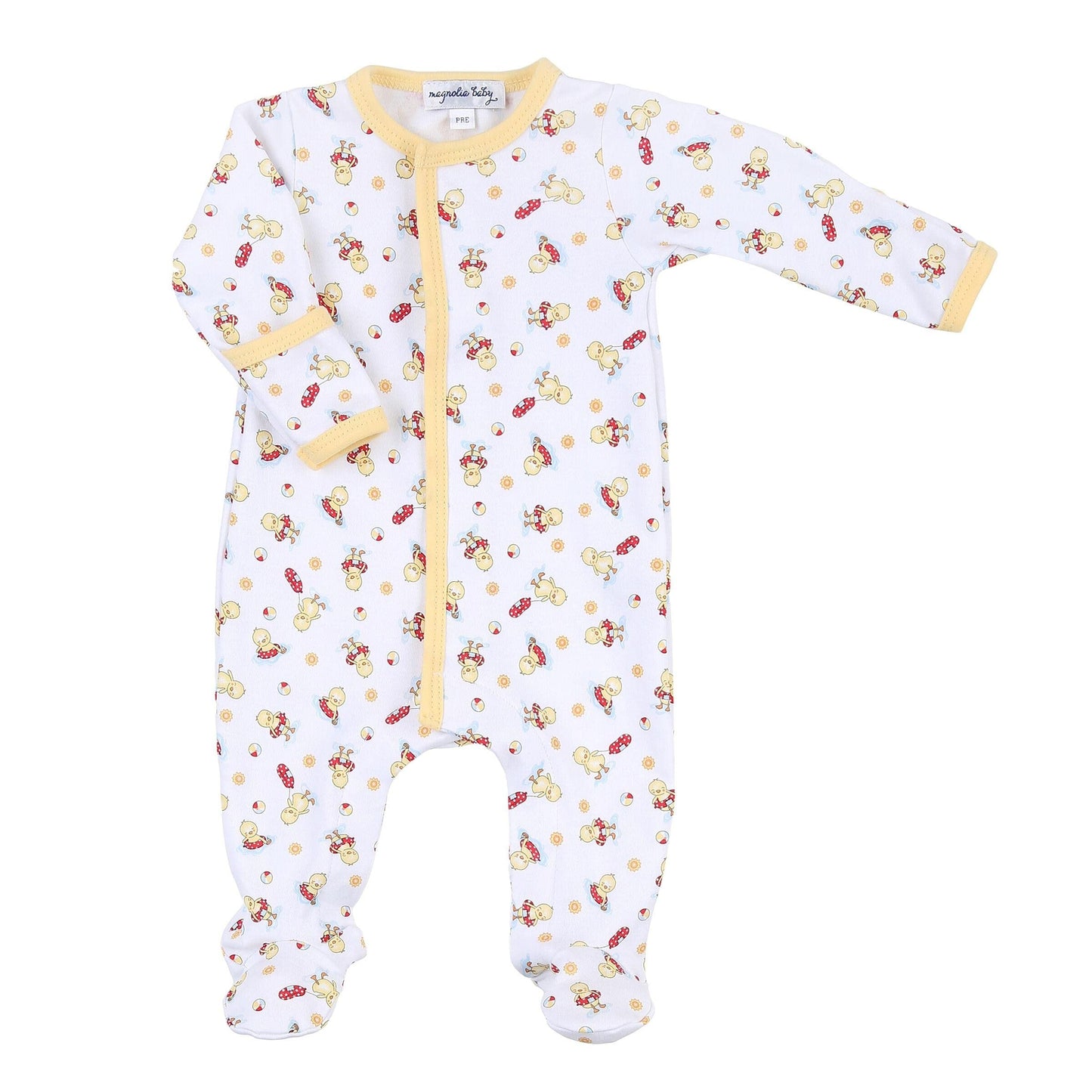 Magnolia Baby Unisex Baby Fun in The Sun Printed Footie Yellow