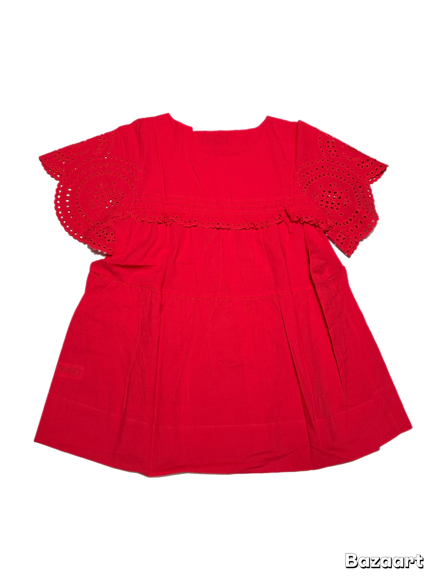 Hatch Maternity Women’s THE PILAR TOP Candy Red $168 NEW