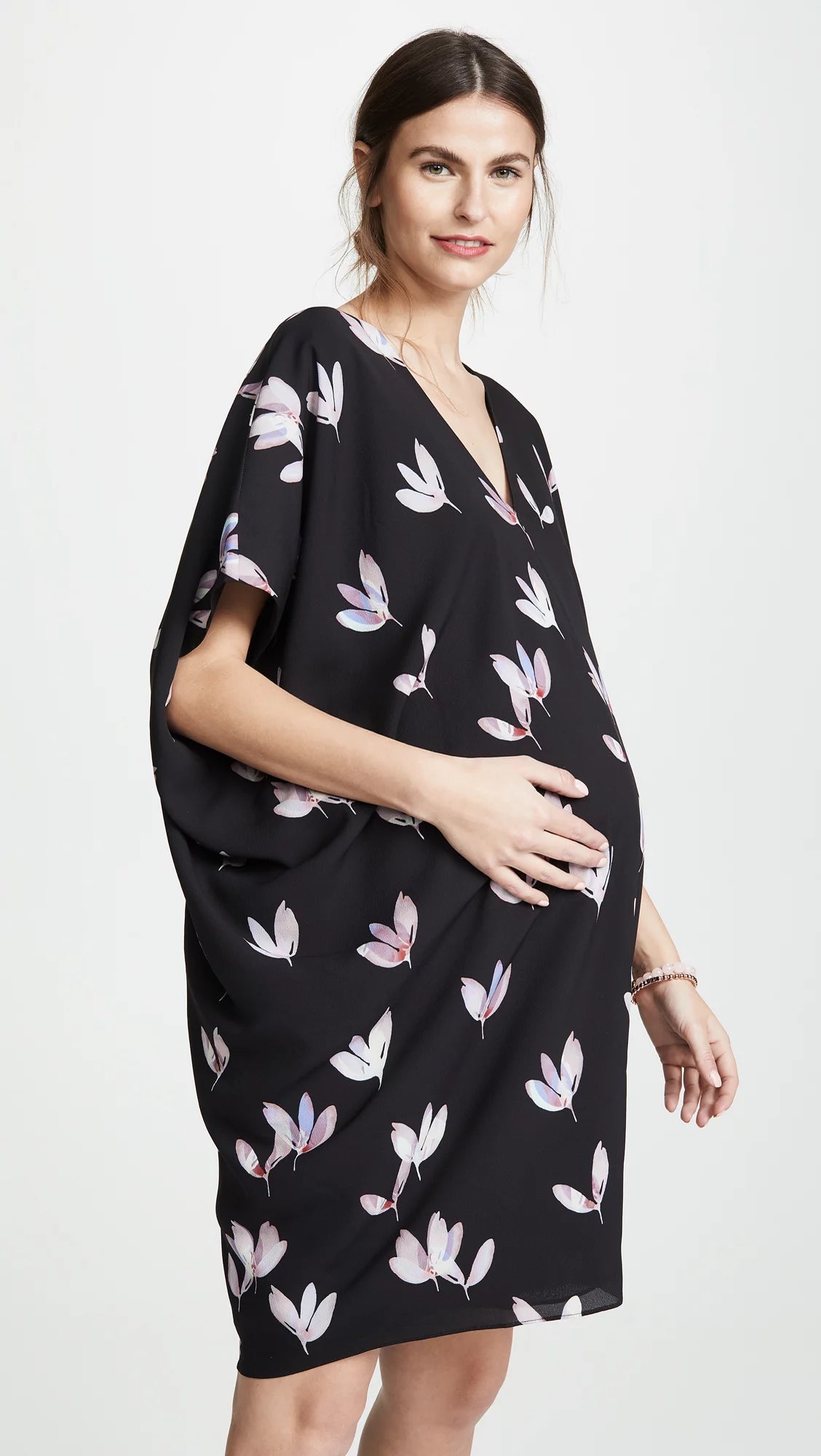 Hatch Maternity Women's THE SLOUCH DRESS Wild Tulip $198 NEW