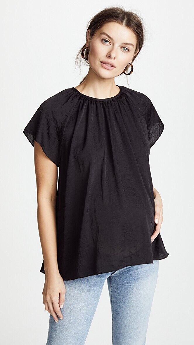 Hatch Maternity Women’s THE CECILIA TOP Black $168 NEW