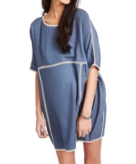 Hatch Maternity Women’s THE RIO DRESS Storm/Blue $268 NEW