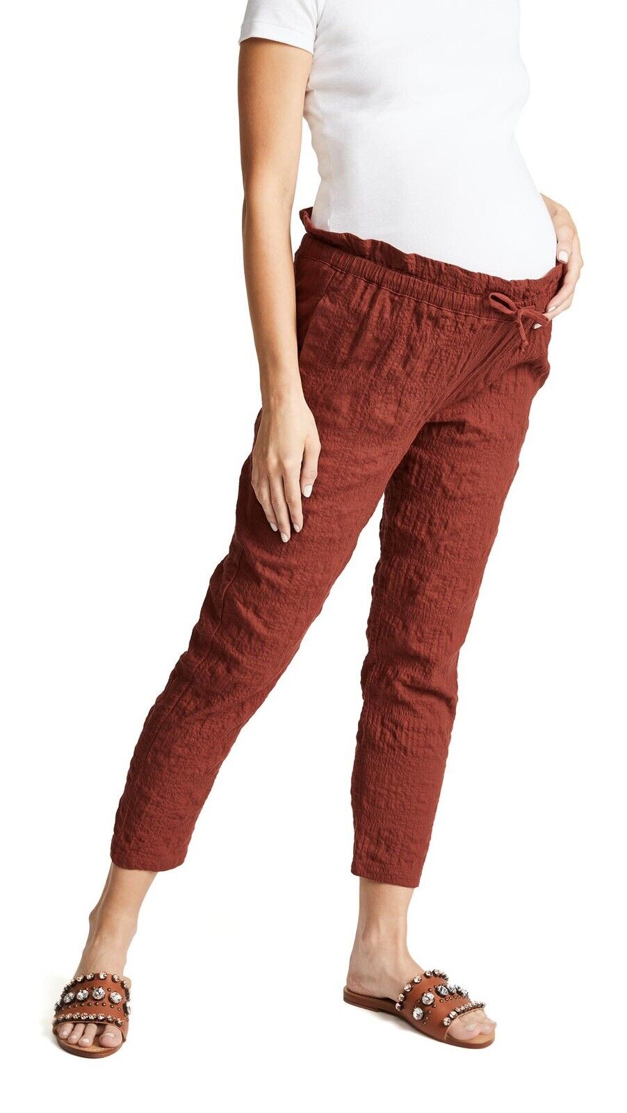 Hatch Maternity Women’s THE PAPERBAG PANT Rust Size 0 (XS/0-2) NEW