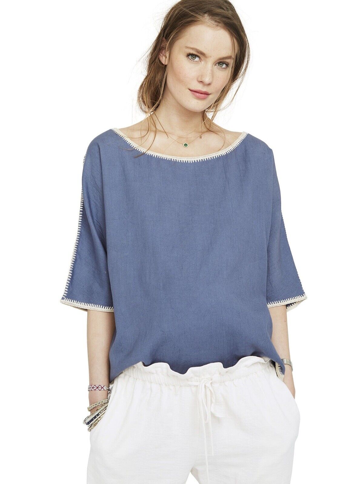 Hatch Maternity Women’s THE LUNA TOP Dusty Rose Cotton $168 NEW