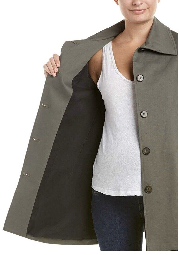 Hatch Maternity THE SWING COAT Spring Jacket Olive $328 NEW