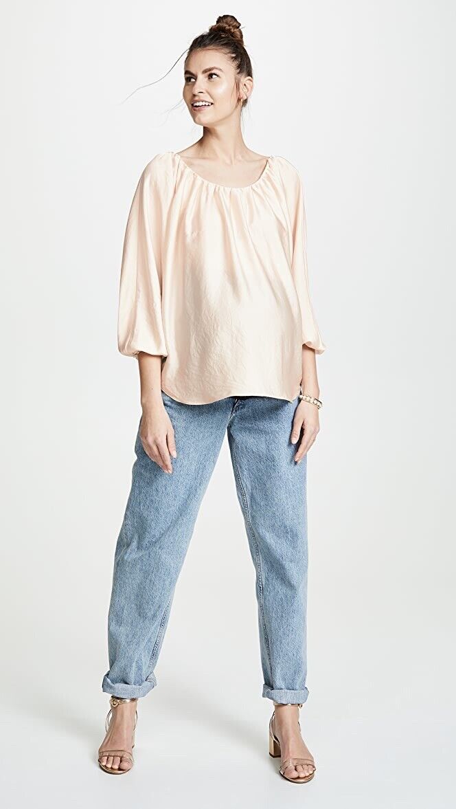 Hatch Maternity Women’s THE DEANNA TOP Ivory Size 1 (S/4-6) $178 NEW