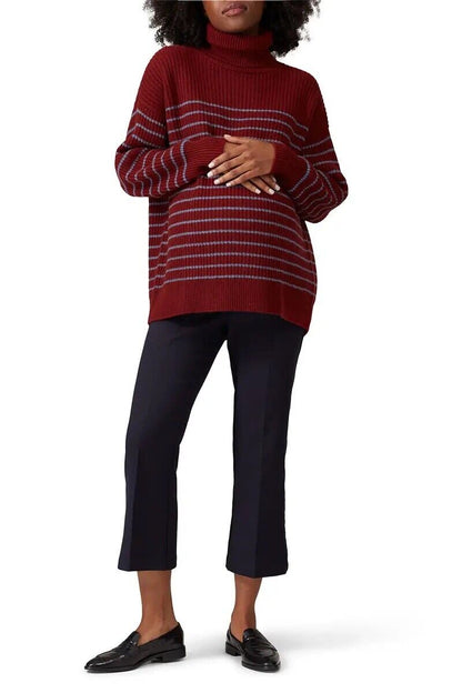 Hatch Maternity Women’s THE ELLIS SWEATER Red Wool/Cashmere $298 NEW