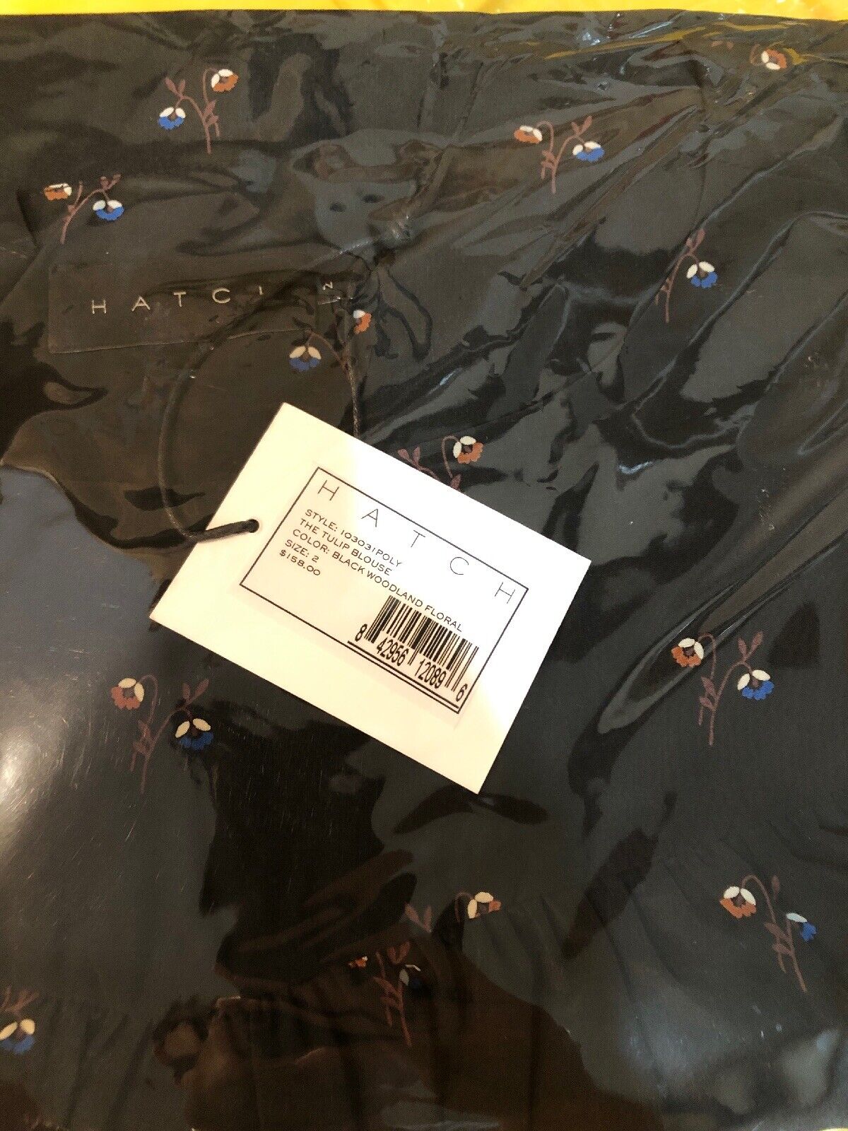 Hatch Maternity Women’s THE TULIP BLOUSE Black Floral Size 2 (M/8-10) $158 NEW