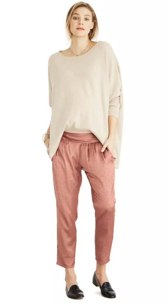 Hatch Maternity Women’s THE JENSIE PANT Blush/Pink $188 NEW