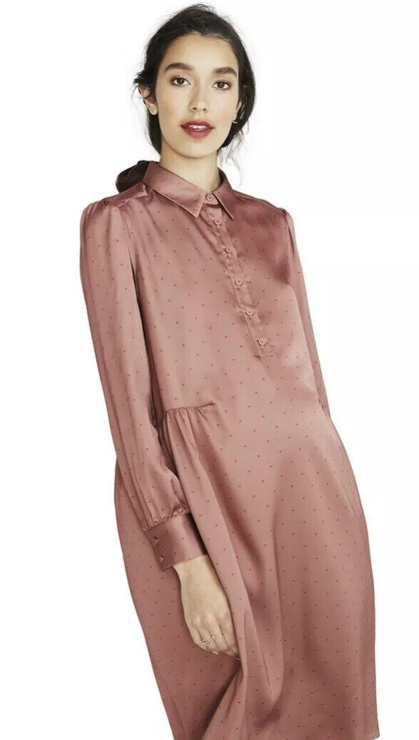 Hatch Maternity Women’s THE CLARA SHIRTDRESS Blush Size 3 (L/12) NEW