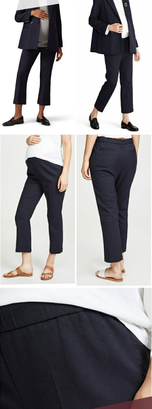Hatch Maternity Women’s THE LYRIC PANT Black Cotton Blend $188 NEW
