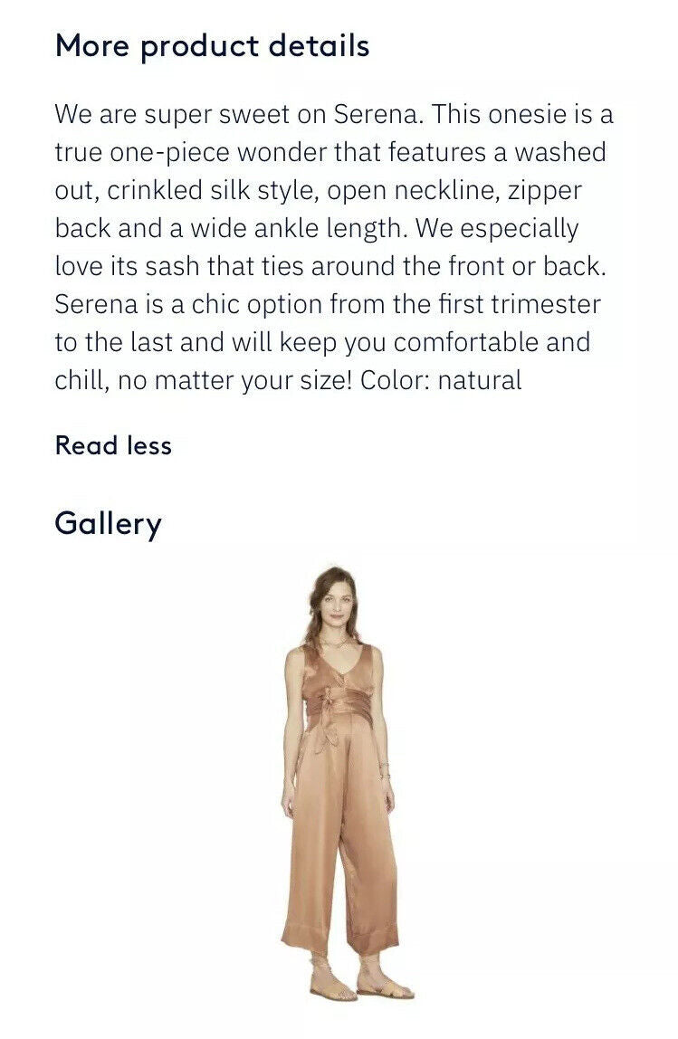 Hatch Maternity Women’s THE SERENA JUMPER Desert/Natural $298 NEW