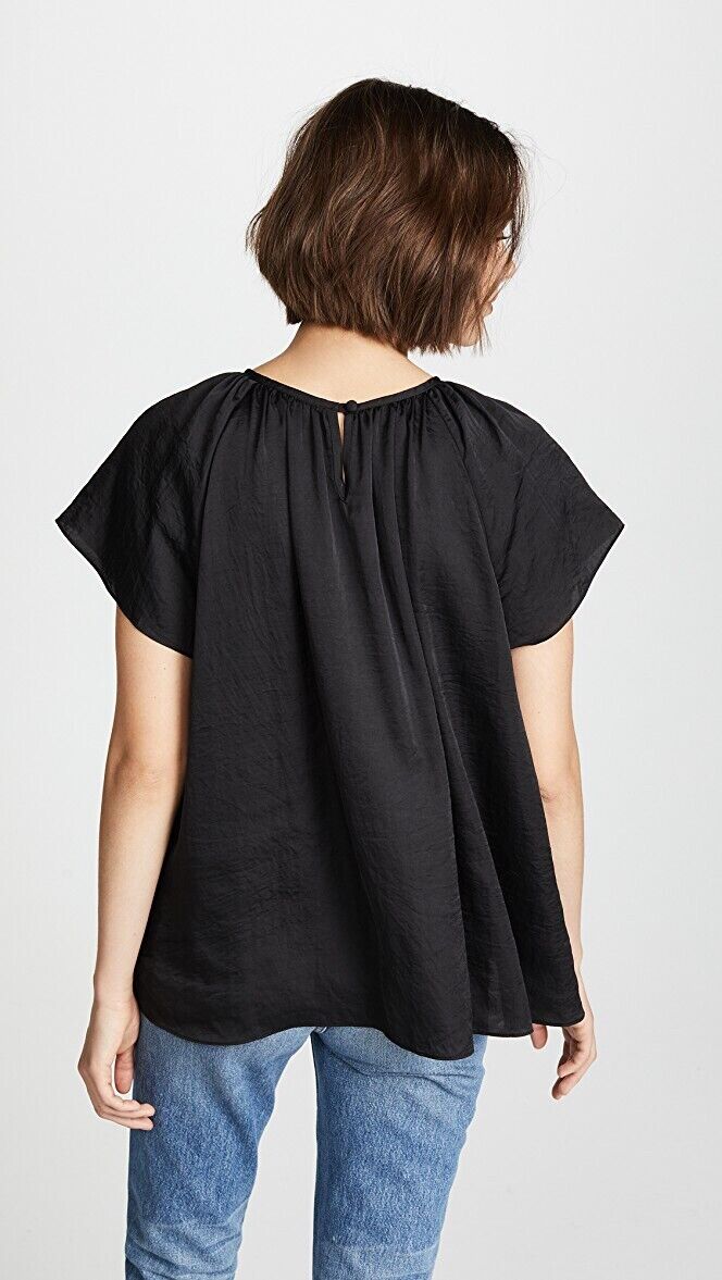 Hatch Maternity Women’s THE CECILIA TOP Black $168 NEW