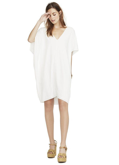 Hatch Maternity Women’s THE SLOUCH DRESS White $198 NEW