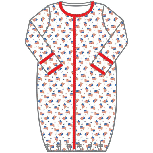 Magnolia Baby Boy VINTAGE RED WHITE & BLUE Printed Converter Size 6M/MD NEW