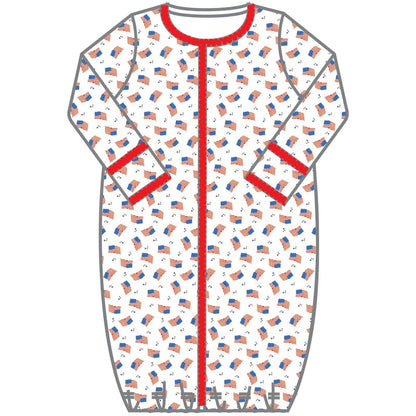 Magnolia Baby Boy VINTAGE RED WHITE & BLUE Printed Converter Size 6M/MD NEW