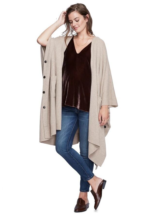 Hatch Maternity Women's THE LANA SHAWL 100% Cashmere Size O/S (Onesize) $348 NEW