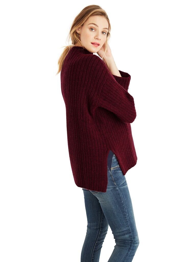 Hatch Maternity Women’s THE CABIN SWEATER Maroon Size O/S (ONESIZE) $328 NEW