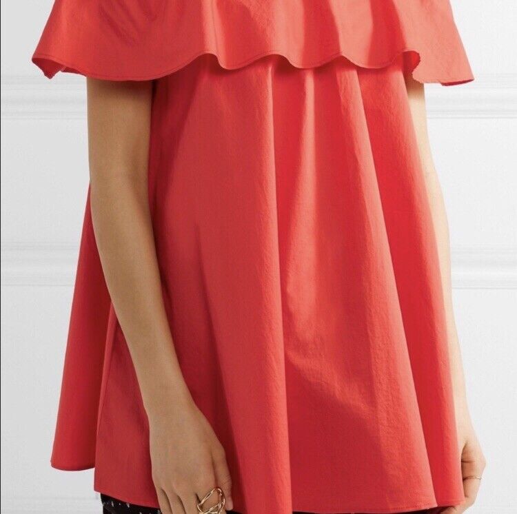 Hatch Maternity Women’s THE CHLOE TOP Poppy Red $168 NEW