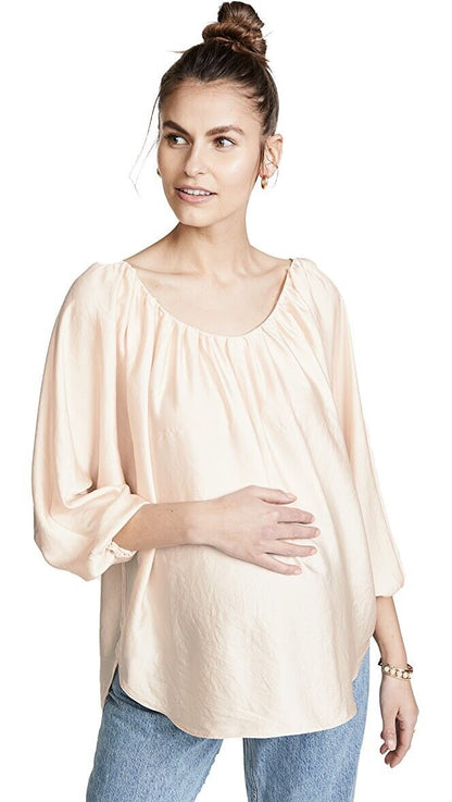 Hatch Maternity Women’s THE DEANNA TOP Ivory Size 1 (S/4-6) $178 NEW