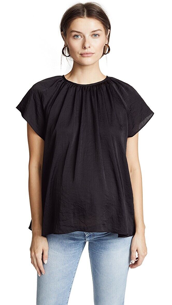 Hatch Maternity Women’s THE CECILIA TOP Black $168 NEW