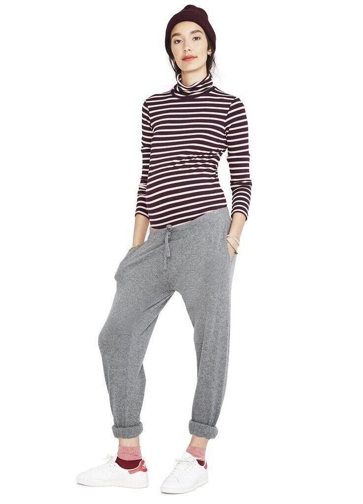 Hatch Maternity Women’s THE JERSEY TURTLENECK Taylor/Rose $98 NEW