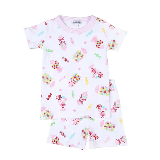 Magnolia Baby Girls CANDY SHOP Short Pajamas Pima Cotton Size 6/12 Months NEW