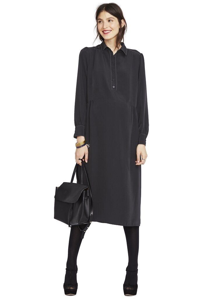 Hatch Maternity Women’s THE CLARA SHIRTDRESS Black Size 1 (S/4-6) NEW