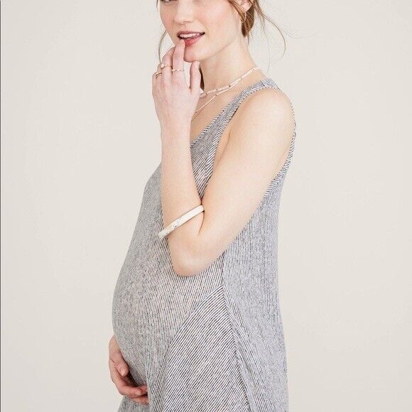 Hatch Maternity Women's THE GWEN DRESS 100% Linen Size P (petite) NEW