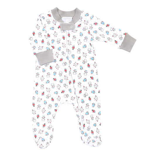Magnolia Baby Baby Boy All Geared Up Printed Zipped Footie Blue