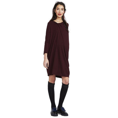 HATCH Maternity Women's THE SANDRINE DRESS Burgundy Size 1 (S/4-6) $238 NEW