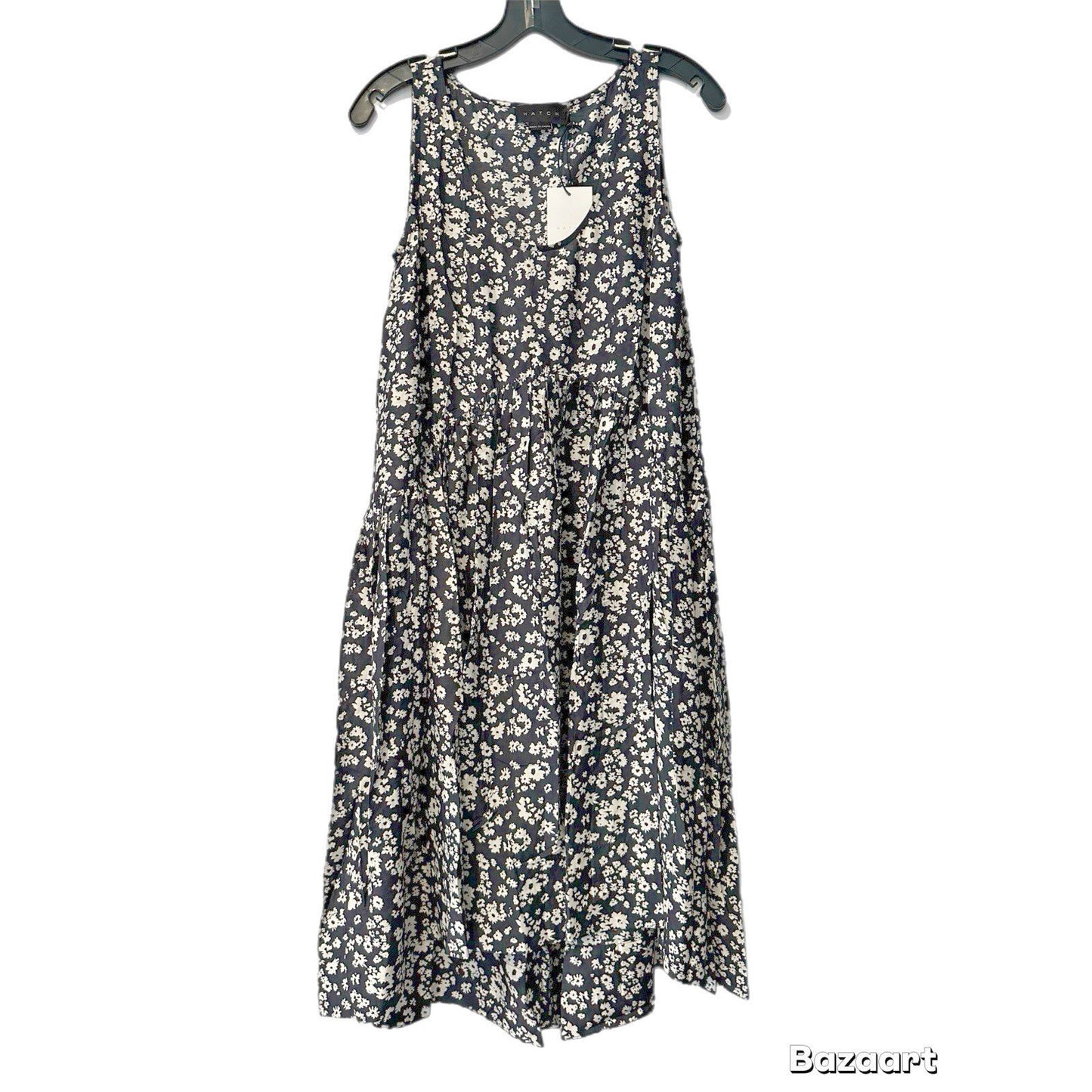 Hatch Maternity Women’s THE FIONA DRESS Black Rayon Silk Size P (Petite)$258 NEW