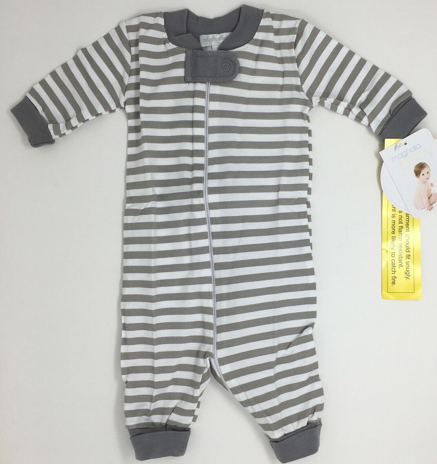 Magnolia Baby Boy FALL STRIPED ESSENTIALS Zippered Pajamas NEW