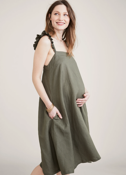 Hatch Maternity Women's THE CATE DRESS Swingy A-Line Cut $258 NEW