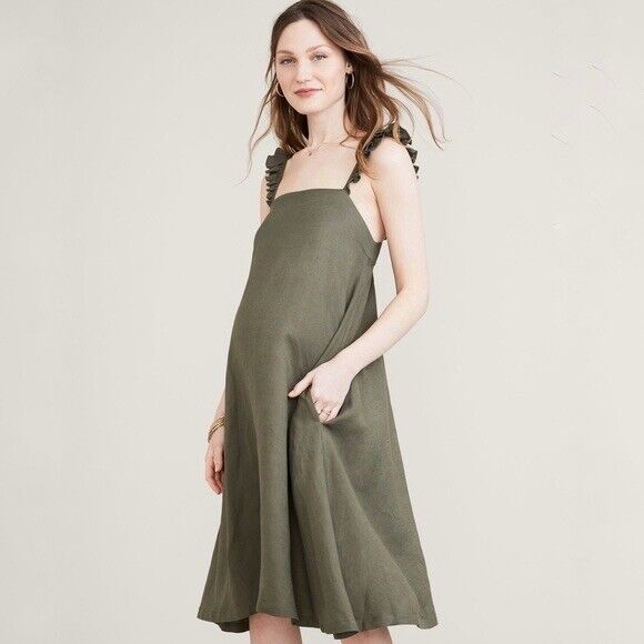 Hatch Maternity Women's THE CATE DRESS Swingy A-Line Cut $258 NEW