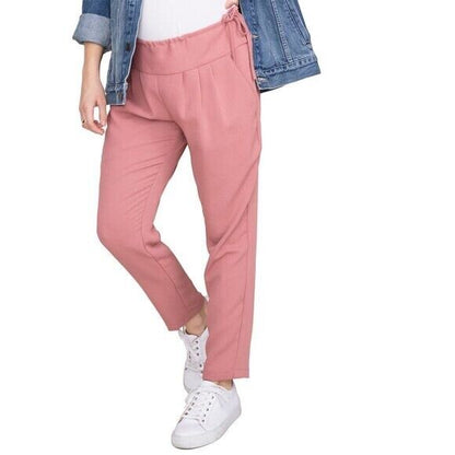 Hatch Maternity Women's THE JENSIE PANT Cropped w/Pockets Vintage Rose $198 NEW