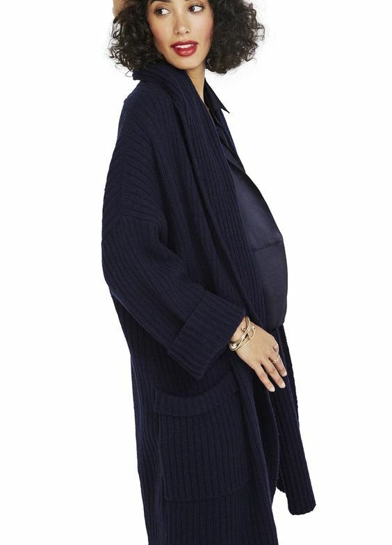 Hatch Maternity Women's THE CHUNKY CARDIGAN Wool Blend $358 NEW