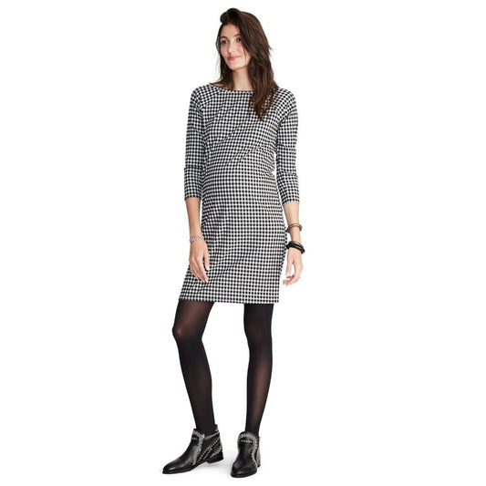 Hatch Maternity Women's THE MILA DRESS Black/Ivory Size 1 (S/4-6) $248 NEW