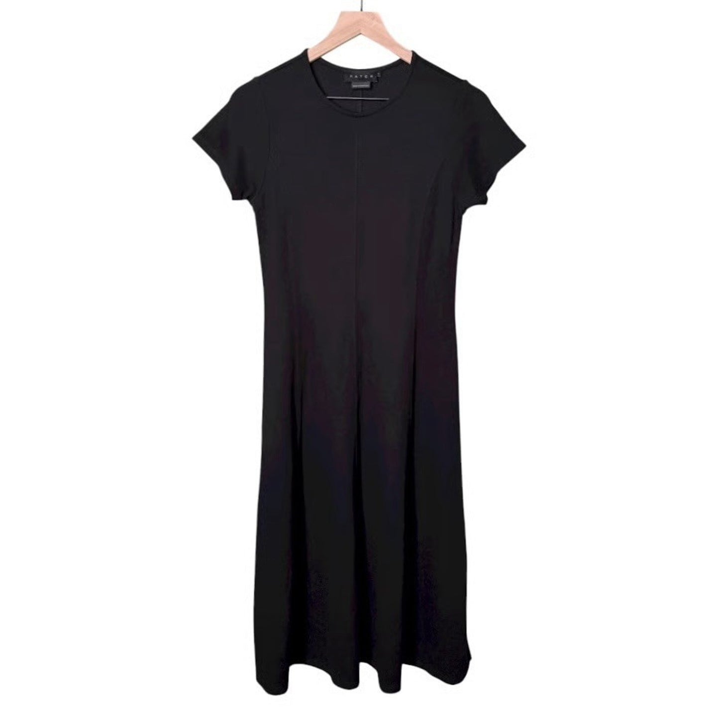 HATCH Maternity Women's THE VIRGINIA SEEMED DRESS Black Viscose $248 NEW