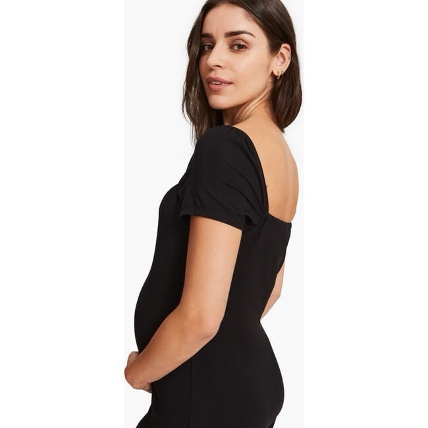 HATCH Maternity Women's THE BODY CAP SLEEVE DRESS Bamboo Viscose Size XS $138