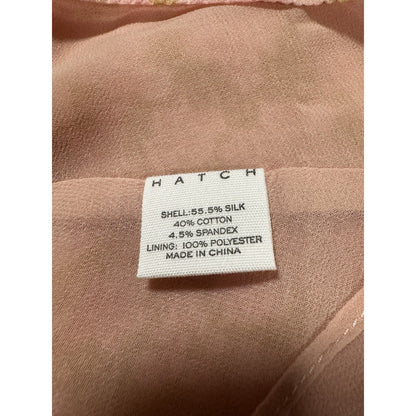 Hatch Maternity Women's THE SLOUCH DRESS Apricot Silk/Cotton $258 NEW