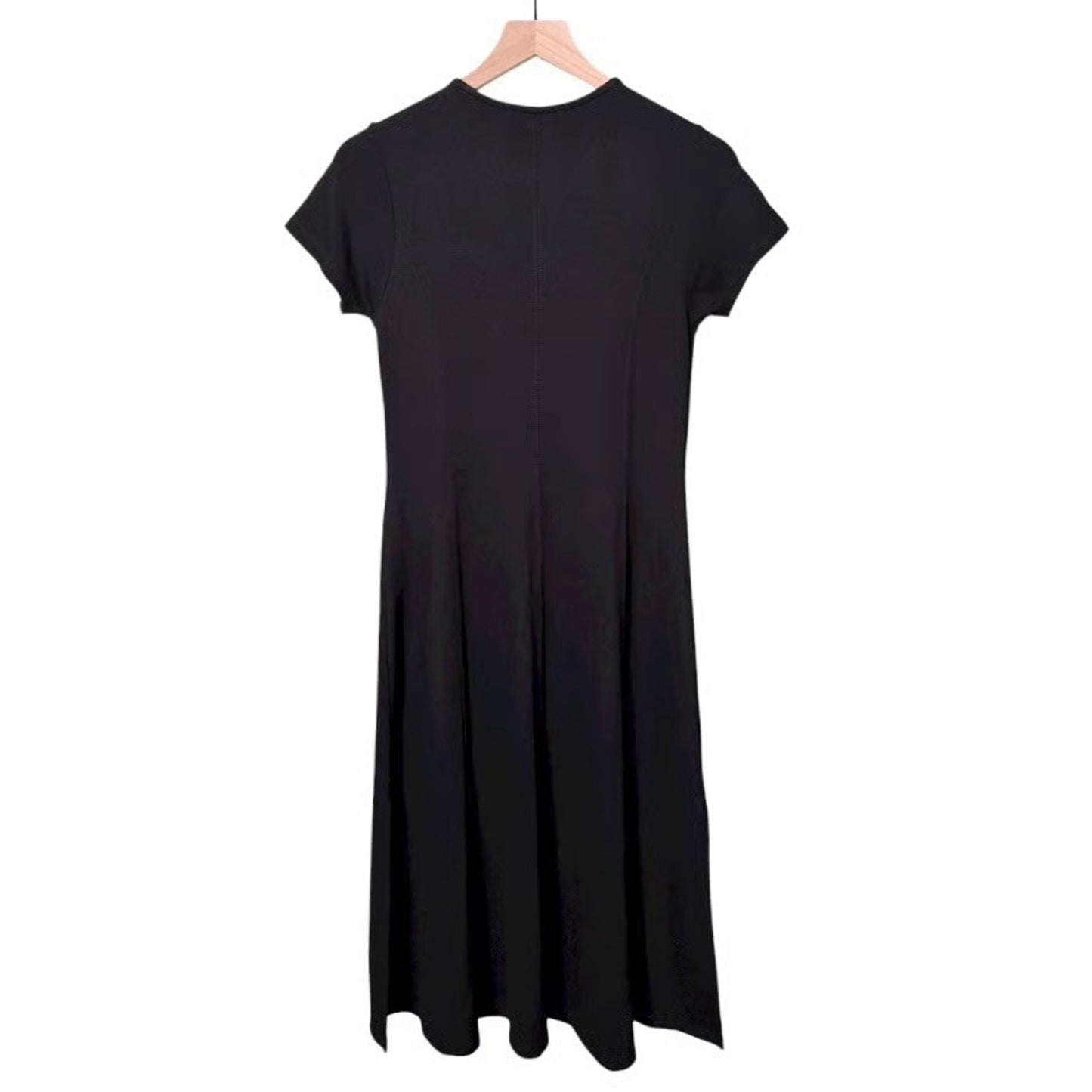 HATCH Maternity Women's THE VIRGINIA SEEMED DRESS Black Viscose $248 NEW
