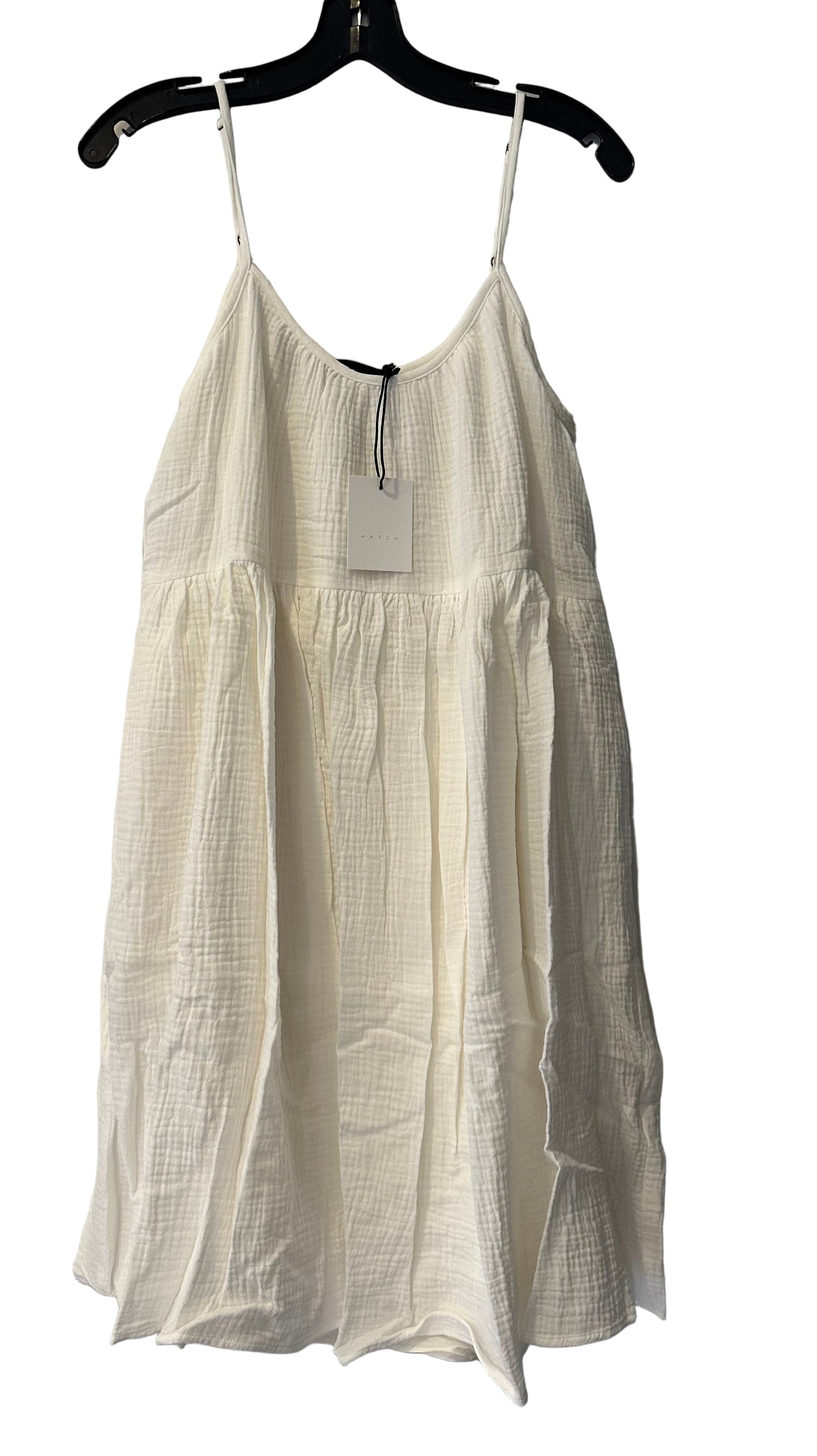 Hatch Maternity Women's THE ELODIE DRESS Cotton Gauze White $188 NEW