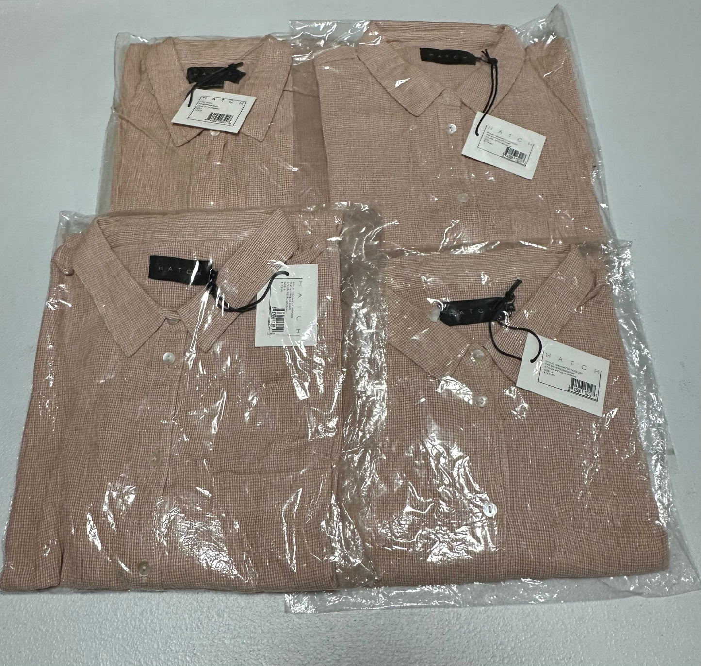 Hatch Maternity Women THE BOYFRIEND SHIRT Petal Gingham Cotton $178 NEW