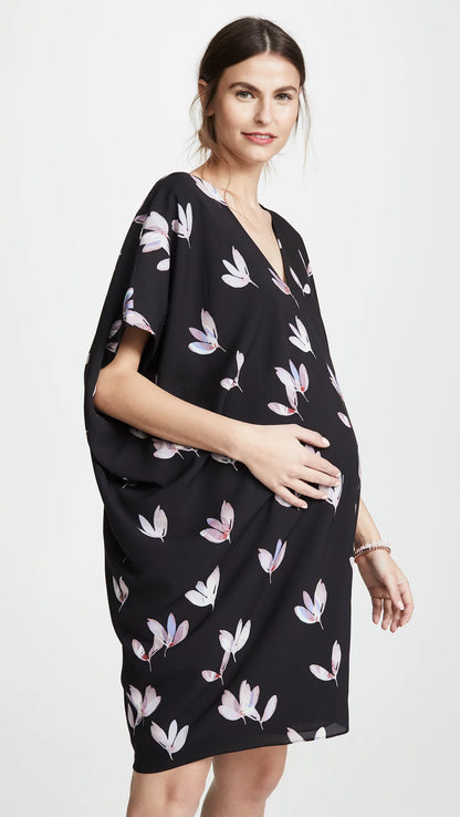 Hatch Maternity Women's THE SLOUCH DRESS Wild Tulip $198 NEW