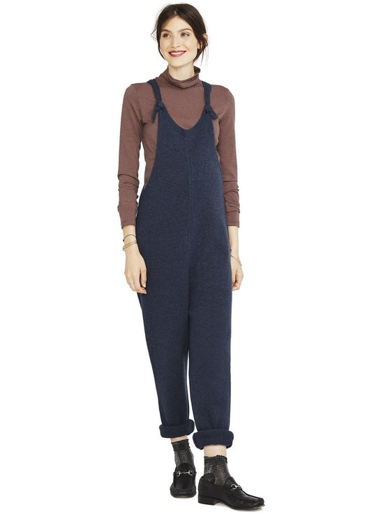 Hatch Maternity Women’s THE KNIT OVERALL Blue Lambswool/Nylon Size P (Petite) $278 NEW